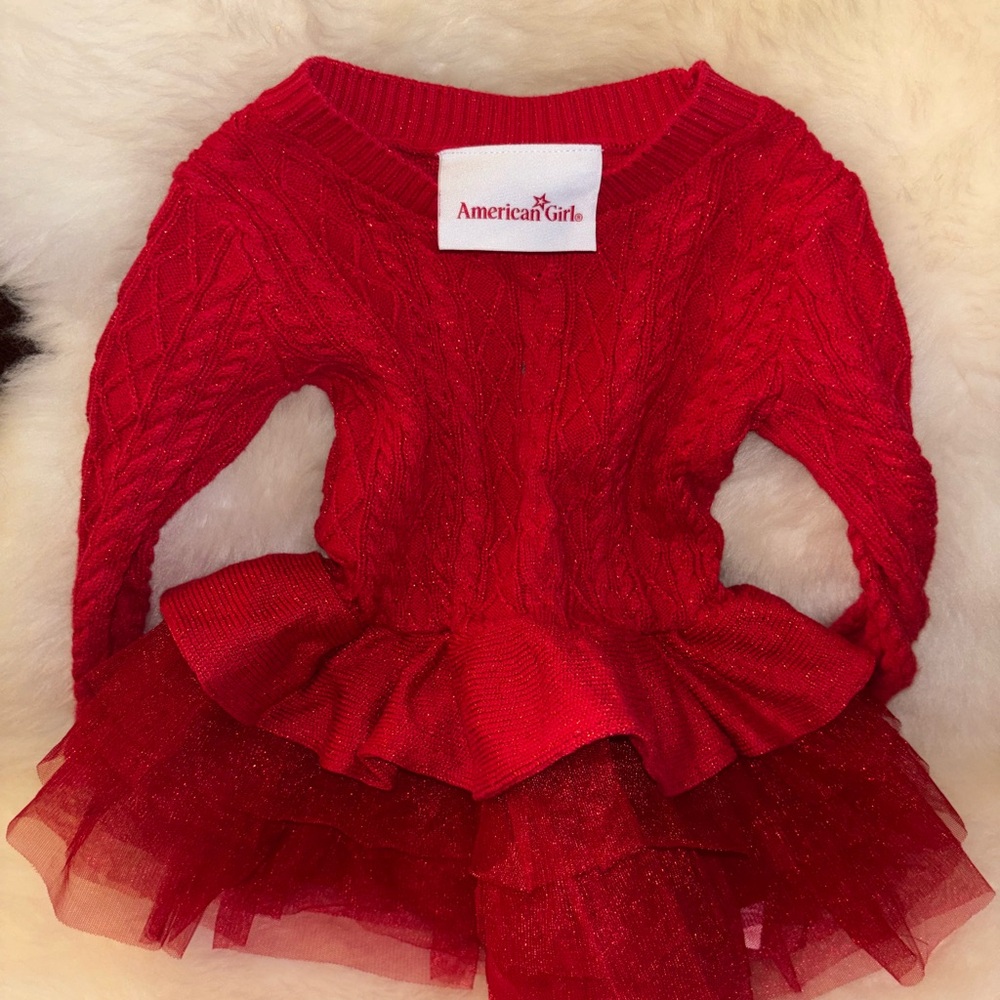 American Girl Red Knit Dress